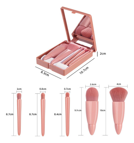 Juego De Pinceles De Maquillaje Mini Corrector Portátil
