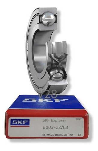 Rodamiento 6003-2z/c3 Rígido De Bolas Skf Medidas: 17x35x10