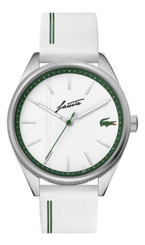 Reloj Lacoste 2011050 Hombre Piel Color Blanco 42 Mm