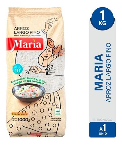 Arroz María Largo Fino X 1kg
