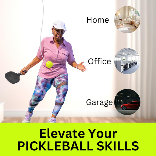 Entrenador De Pickleball Rebotador Para Práctica En Solitari Verde Lima Eléctrico