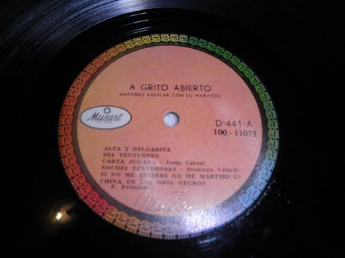 Disco De Vinilo Rancheras Antonio Aguilar - A Grito Abierto 