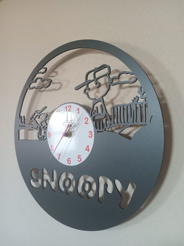 Reloj De Snoopy Negro Blanco