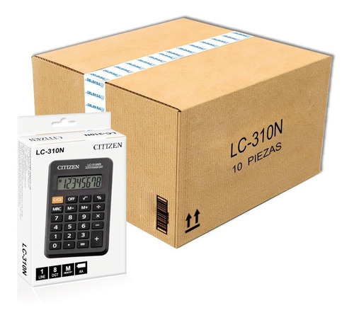 Imagen 1 de 9 de Paquete De 10 Calculadoras Citizen Bolsillo Lc-310n