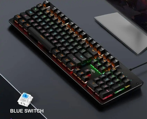 Teclado Mecanico Para Pc Leavens K660 Luces Rgb Switch Azul