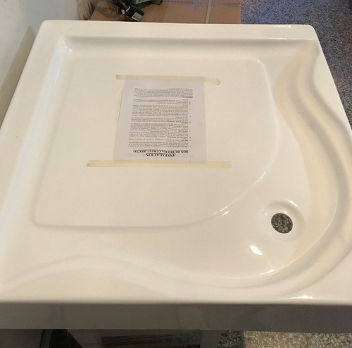 Receptáculo Plato Piso Box De Ducha 70x70 Acrílico Refozado Blanco