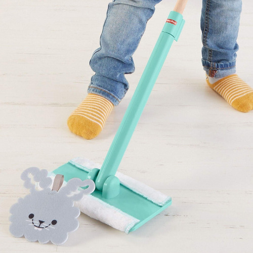 Imagem 9 de 10 de Kit Limpeza Infantil Brinquedo Rodo Espanador Fisher Price