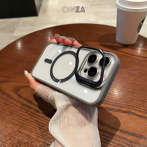 Capa Com Indução E Apoio, Para iPhone 11 A 16 + Brinde