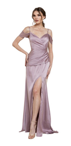 Vestido De Mujer Color Mauve  100% Poliéster