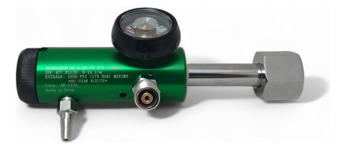 Regulador De Oxigeno Compacto Con Flow Clic + Salida Hp