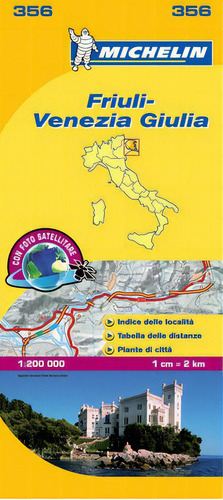 Mapa Local Friuli-venezia Giulia, De Michelin. Editorial Michelin España Portugal S.a. En Italiano