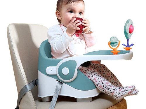 Silla De Comer Booster Petroleo Bebé Doble Altura Carestino