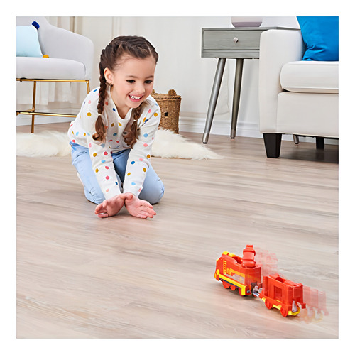 Trem De Brinquedo Motorizado Mighty Express Freight Nate Cor Vermelho