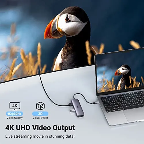 Hub Usb C Ugreen, Adaptador Usb C A Usb 6 En 1, Adaptador Hd