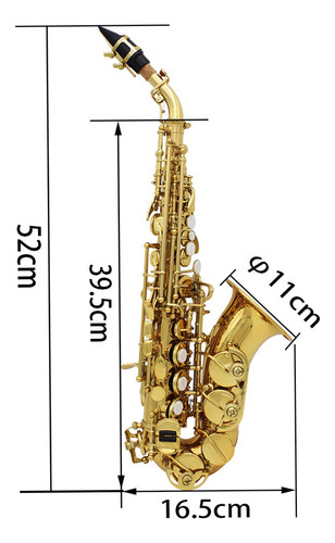 Saxofón White Shell, Instrumento Soprano, Saxo De Latón, Per