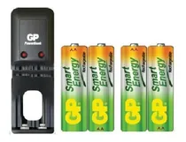 Comprar Cargador Gp + 4 Baterías Pilas Recargables Aa Original