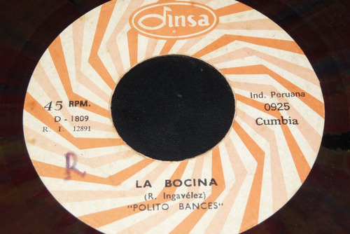 Jch- Polito Bances La Bocina 45 Rpm Cumbia