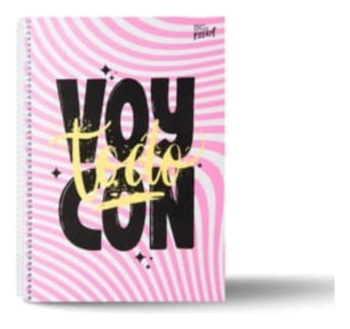 Cuaderno Universitario Fucsia Fluor 80 Hojas Rayadas Diseño 