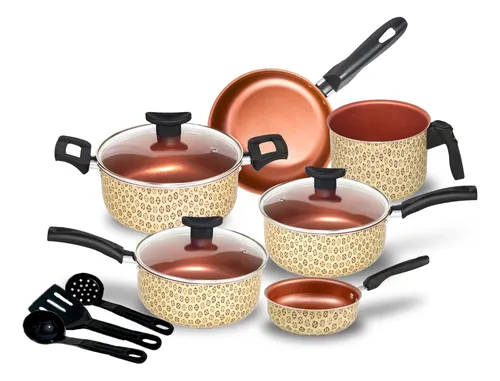 Conjunto De Panelas Teflon Com Frigideira Menor preço em Conjunto De Panelas Teflon Com Frigideira