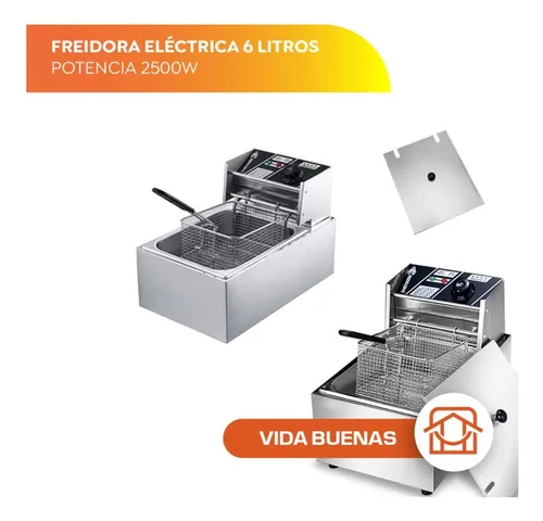 Freidora Profesional Freír Industrial Acero Inoxidable 6l