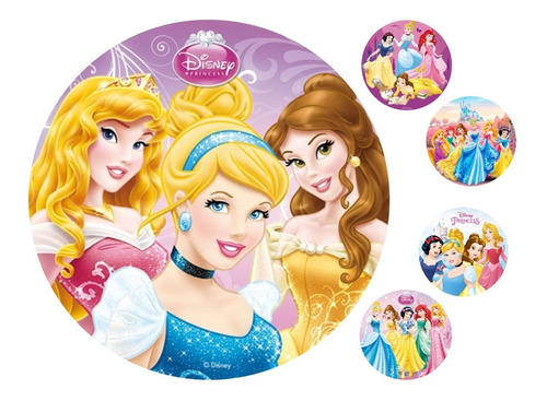 Transfer Para Gelatina Princesas Tinta Comestible 5 Hojas 