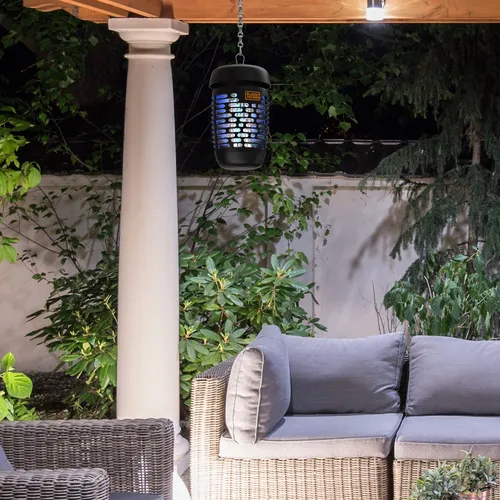 Black+decker - Repelente Eléctrico De Mosquitos, Trampas Para Moscas, Mosquitos Y Polillas Para Interiores Y Exteriores, Captador Y Exterminador De Insectos De 55.7 Metros Cuadrados De Cobertura