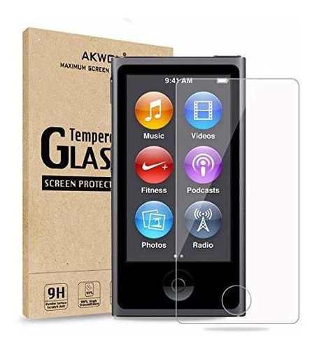 Akwox (pack De 2) Protector De Pantalla Para iPod Nano 7 8 D