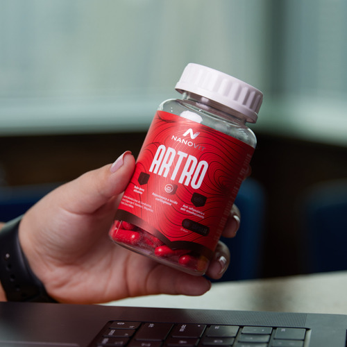 Nanovit Artro - Cúrcuma + Colágeno Tipo II + Condroitina + Vitamina C - 60 caps