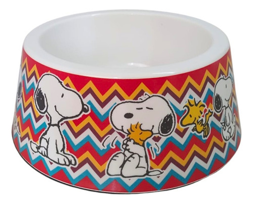 Comedouro Snoopy Para Cachorro E Gato Mosc2 Zooz Pets M Cor Vermelho