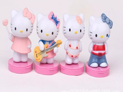 Imagen 3 de 4 de Set De 8 Figuras De Colección Hello Kitty Distintos Estilos