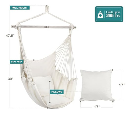 Sorbus Cuerda Colgante Hamaca Silla Columpio Asiento Para Cu