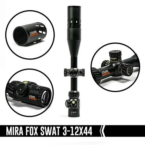 Mira Fox 3-12x44 + Montajes + Laser Fox Rojo + Riel P/acces.