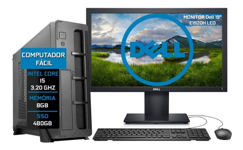 Pc Completo Slim Intel I5 3.20ghz 8gb Ssd 480gb Monitor Dell