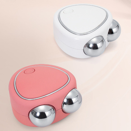 Masajeador Facial De Doble Rodillo Con Microcorriente Usb