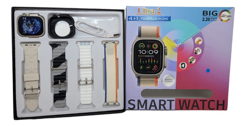 Kit Smartwatch  Ultra 2 Con 4 Correas Y Case 