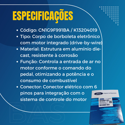 Corpo De Borboleta Ka Ecosport 1.5 2015 Á 2020 Cn1g9f991ab