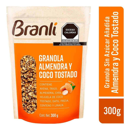 Granola Branli Sin Azúcar Almendra Coco 300g