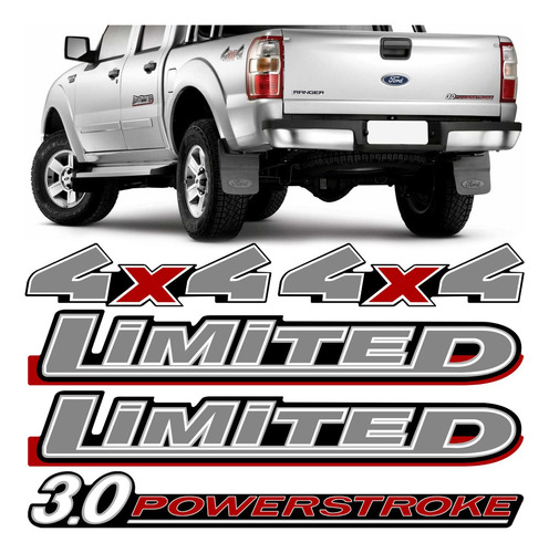 Kit Adesivo Ranger Limited 3.0 Powerstroke 4x4 2010 11 2012