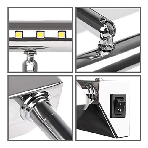 Luces De Espejo De Maquillaje Para Tocador 55cm 7w Blanco 2
