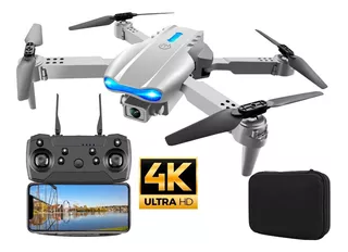 Drone Cuadricoptero Doble Camara 4k Plegable Hd Wifi Estuche Color Gris