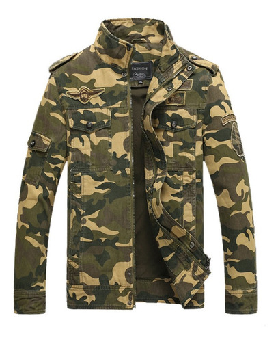 Chamarra Militar Casual Camuflada Para Hombre [u] [u]