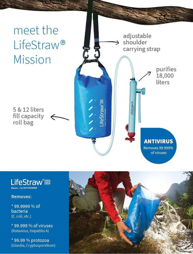 Lifestraw Mission 12l Filtro Purificador De Agua Portátil