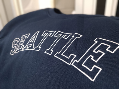 Buzo Con Frisa Shein Seattle Azul Talle Xl. Fantástico!!!