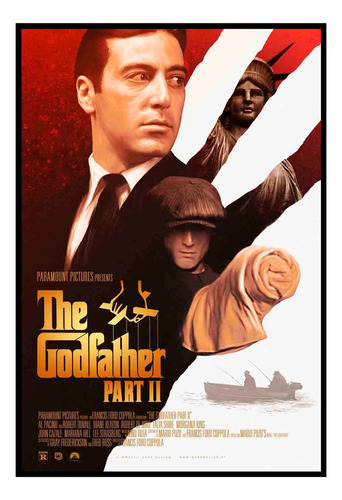 Cuadro Premium Poster 33x48cm Mafia Italiana El Padrino