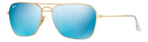 Ray Ban Rb3647n Double Bridge Dorado Azul Espejo