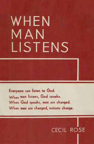 When Man Listens: Original Version, De Rose, Cecil. Editorial Createspace, Tapa Blanda En Inglés