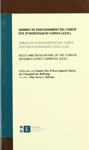 Libro Normas De Funcionamiento Del Comité Ético De Investiga