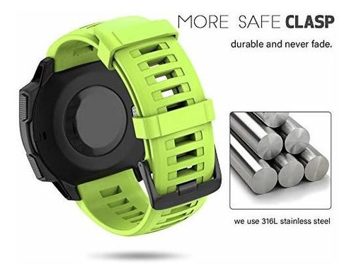 Malla De Silicona Garmin Instinct 2/ Solar/ Tactical Verde