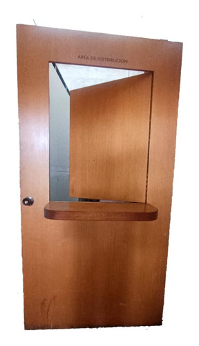 Puerta Entamborada Con Cerradura Y Ventana 109x210 Cm