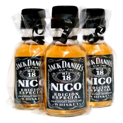 30 Souvenirs Mini Personalizados Temática Jack Daniels 